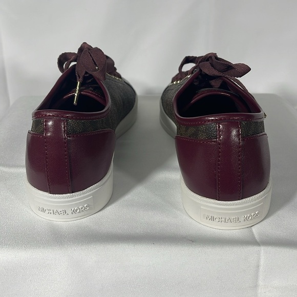 Michael Kors City Sneaker Burgundy/Brown Size 8 - Picture 3 of 9